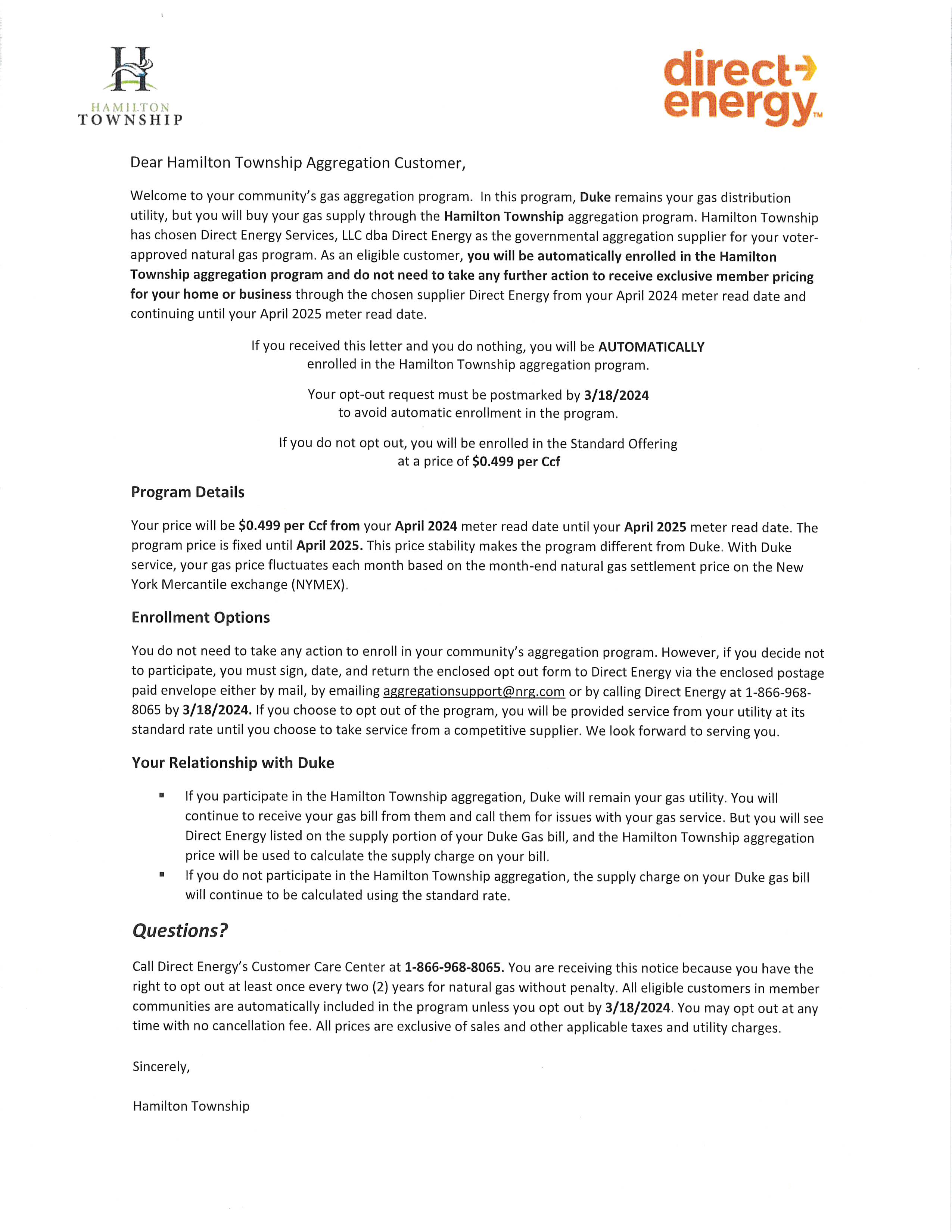 Hamilton Township News